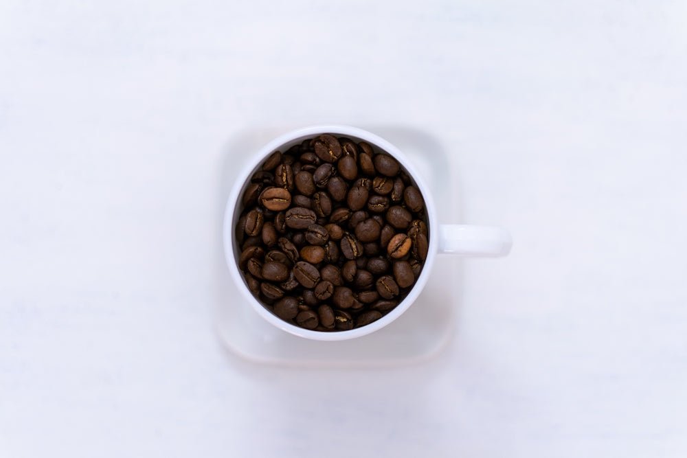 a cup of coffee beans